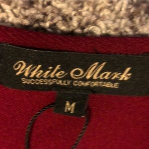 White Mark Red Velvet Color Dress, Size Medium